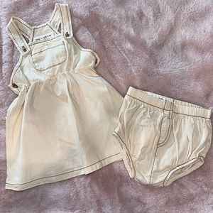 CONTRASTING TOPSTITCHING TWILL DRESS